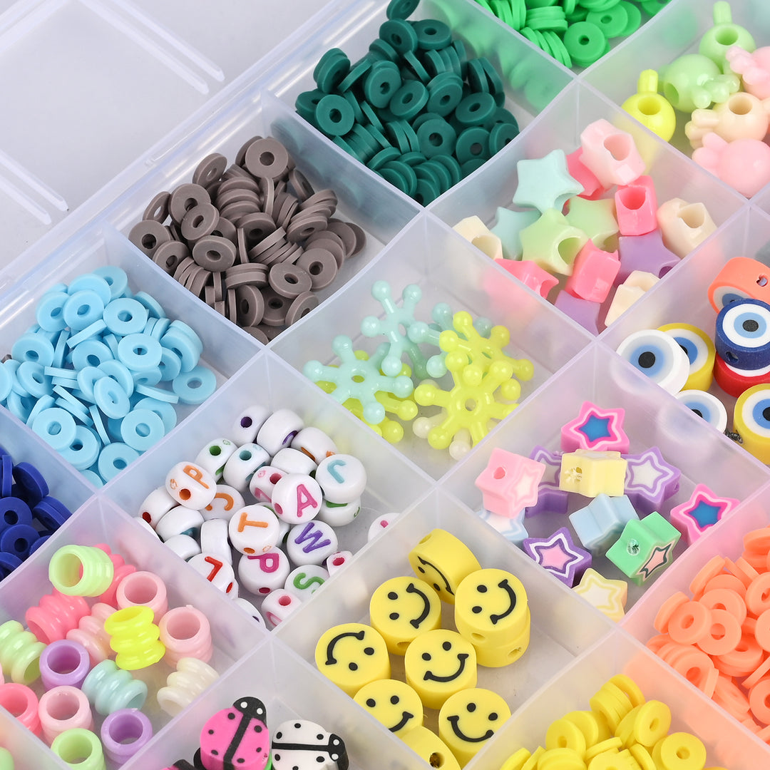 Girls Beads Set For Creative Play With Tweezers