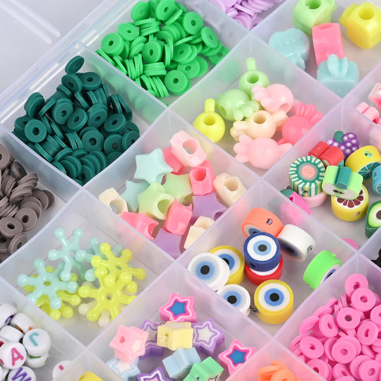 Girls Beads Set For Creative Play With Tweezers