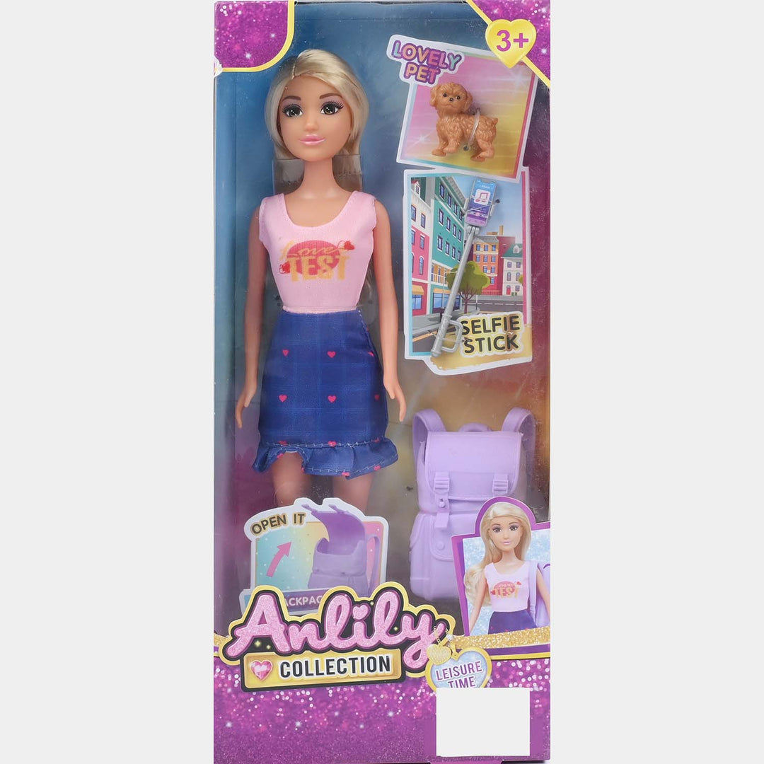 11.5" Lovely Fashion Doll with Accessories Set