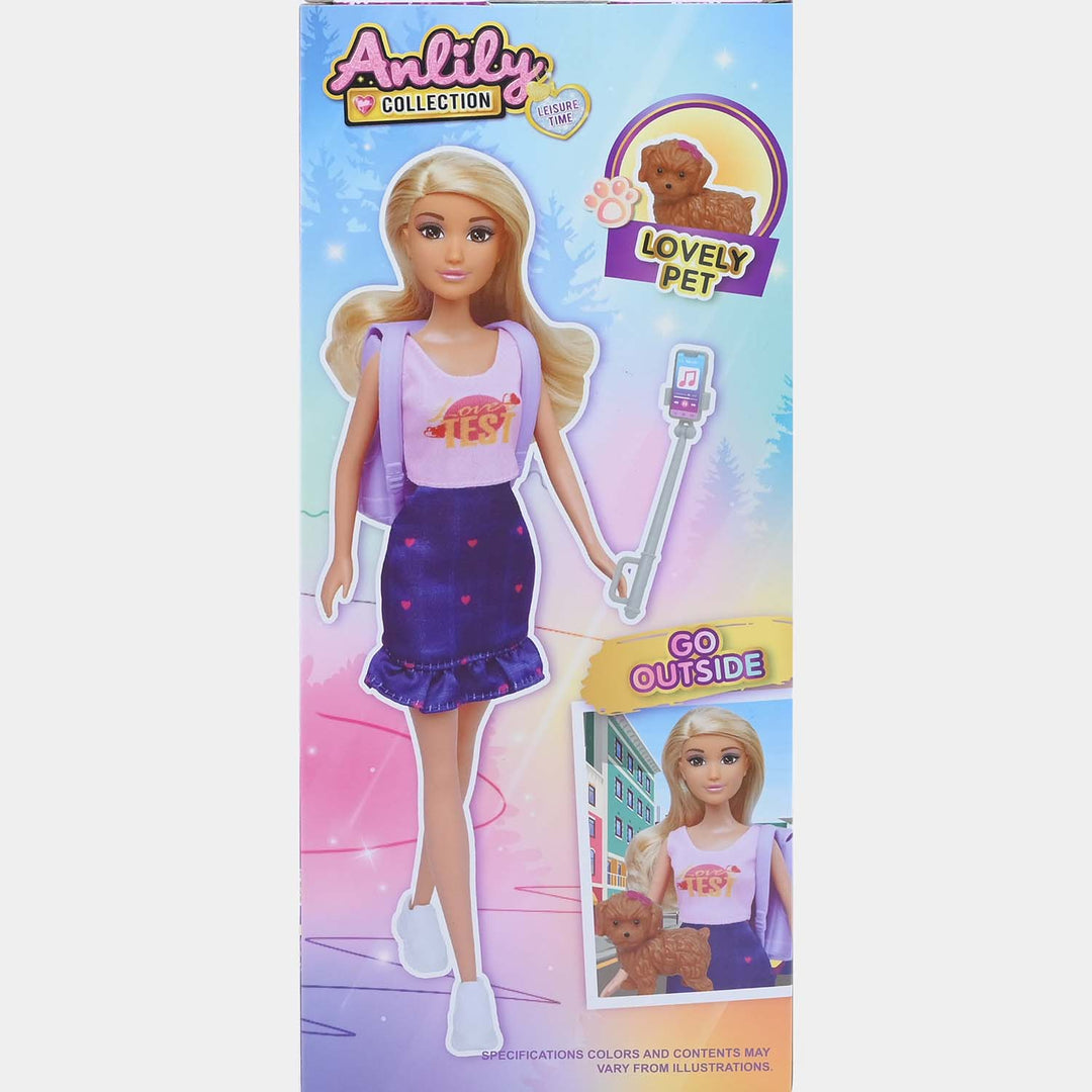 11.5" Lovely Fashion Doll with Accessories Set