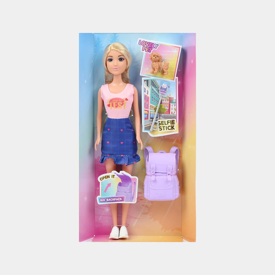 11.5" Lovely Fashion Doll with Accessories Set
