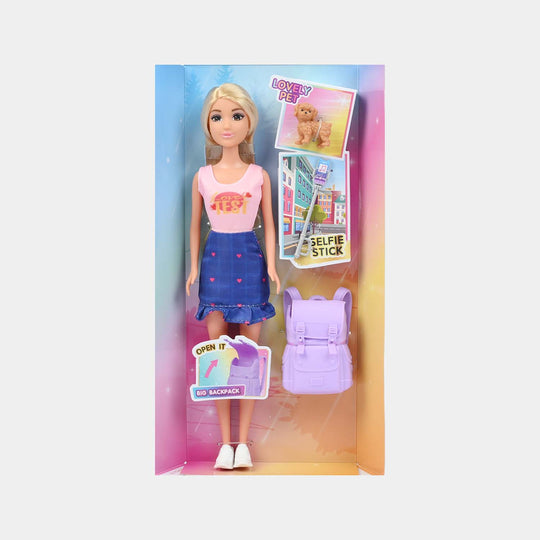 11.5" Lovely Fashion Doll with Accessories Set