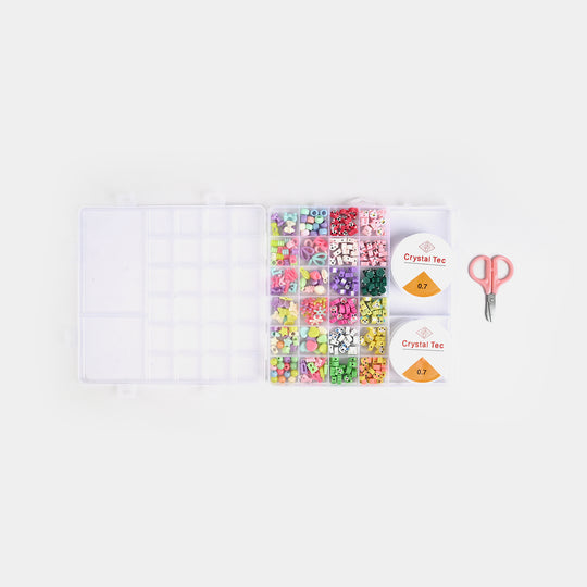 Girls Beads Set For Creative Play With Scissor