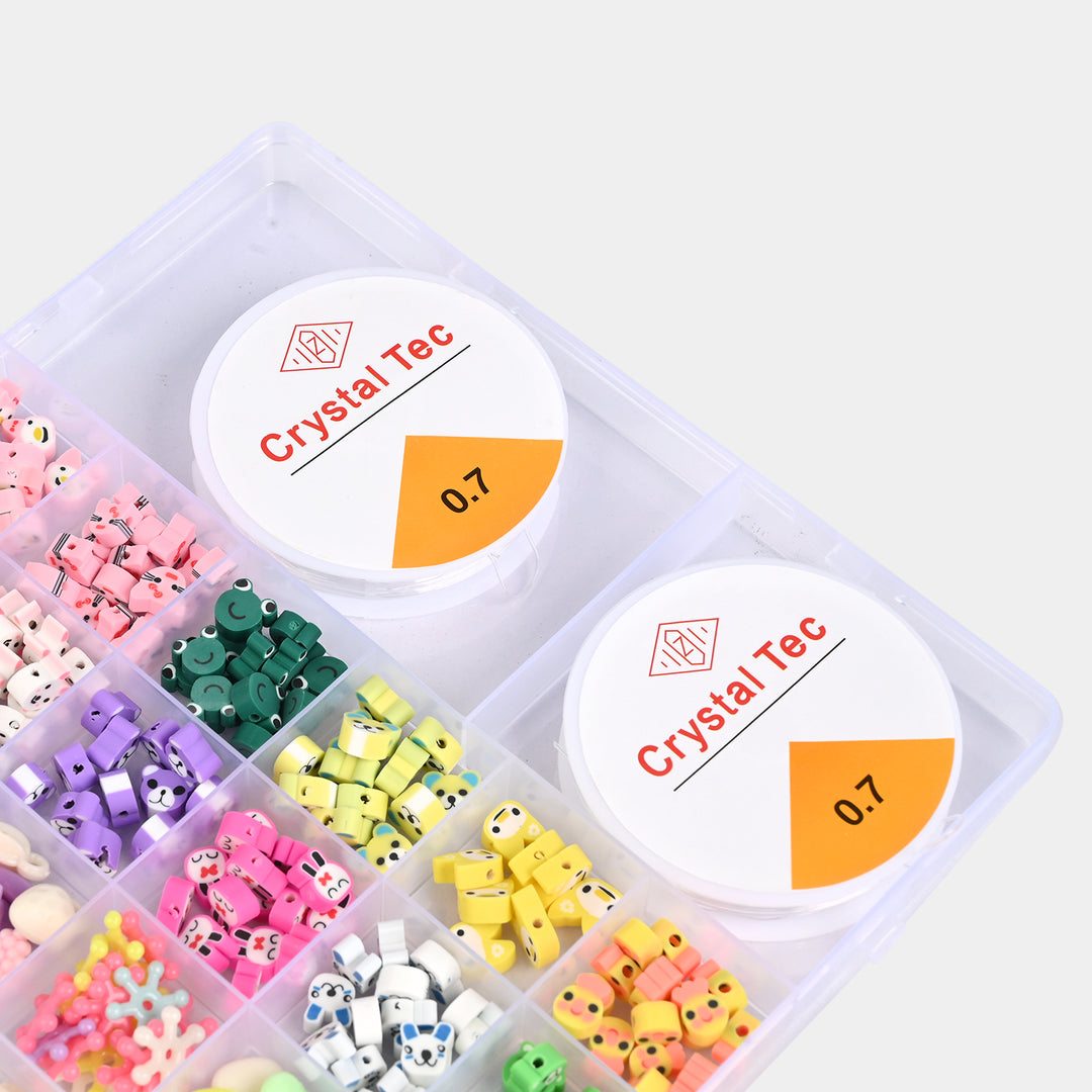 Girls Beads Set For Creative Play With Scissor