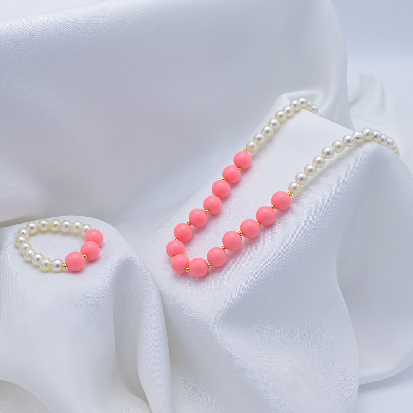 Elegant Beaded Necklace & Bracelet For Girls