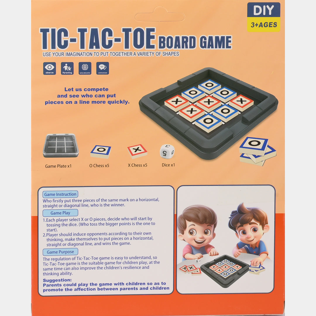 Tic-Tac-Toe Board Game – Fun & Educational DIY Wooden Puzzle for Kids