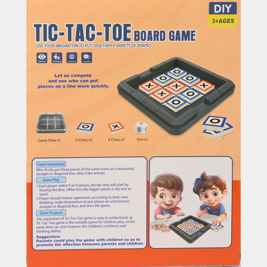 Tic-Tac-Toe Board Game – Fun & Educational DIY Wooden Puzzle for Kids