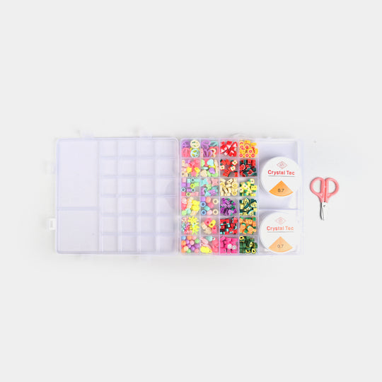 Girls Beads Set For Creative Play With Scissor