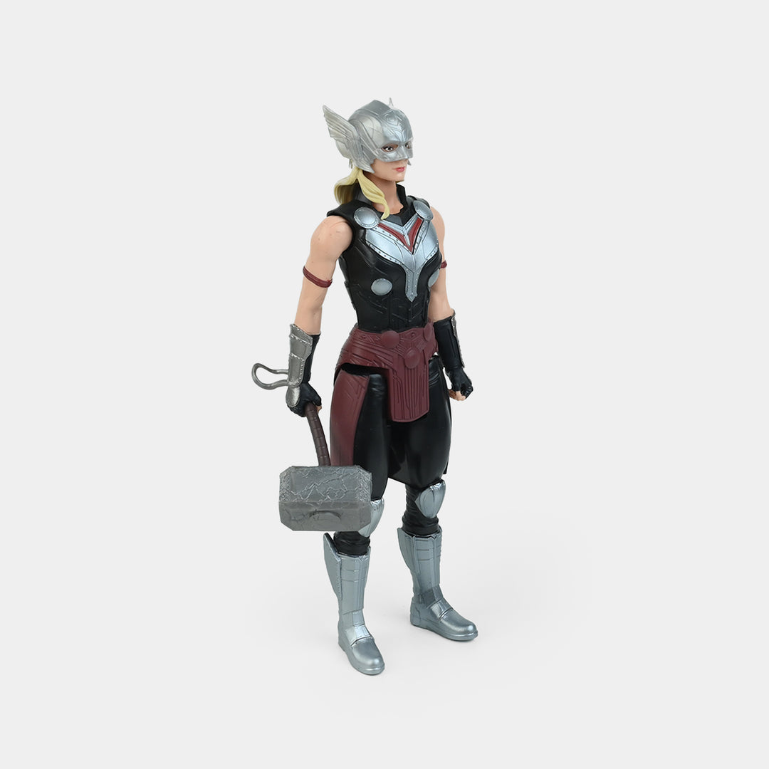 Kids Superhero Warrior Character Action Figure Toy with Hammer