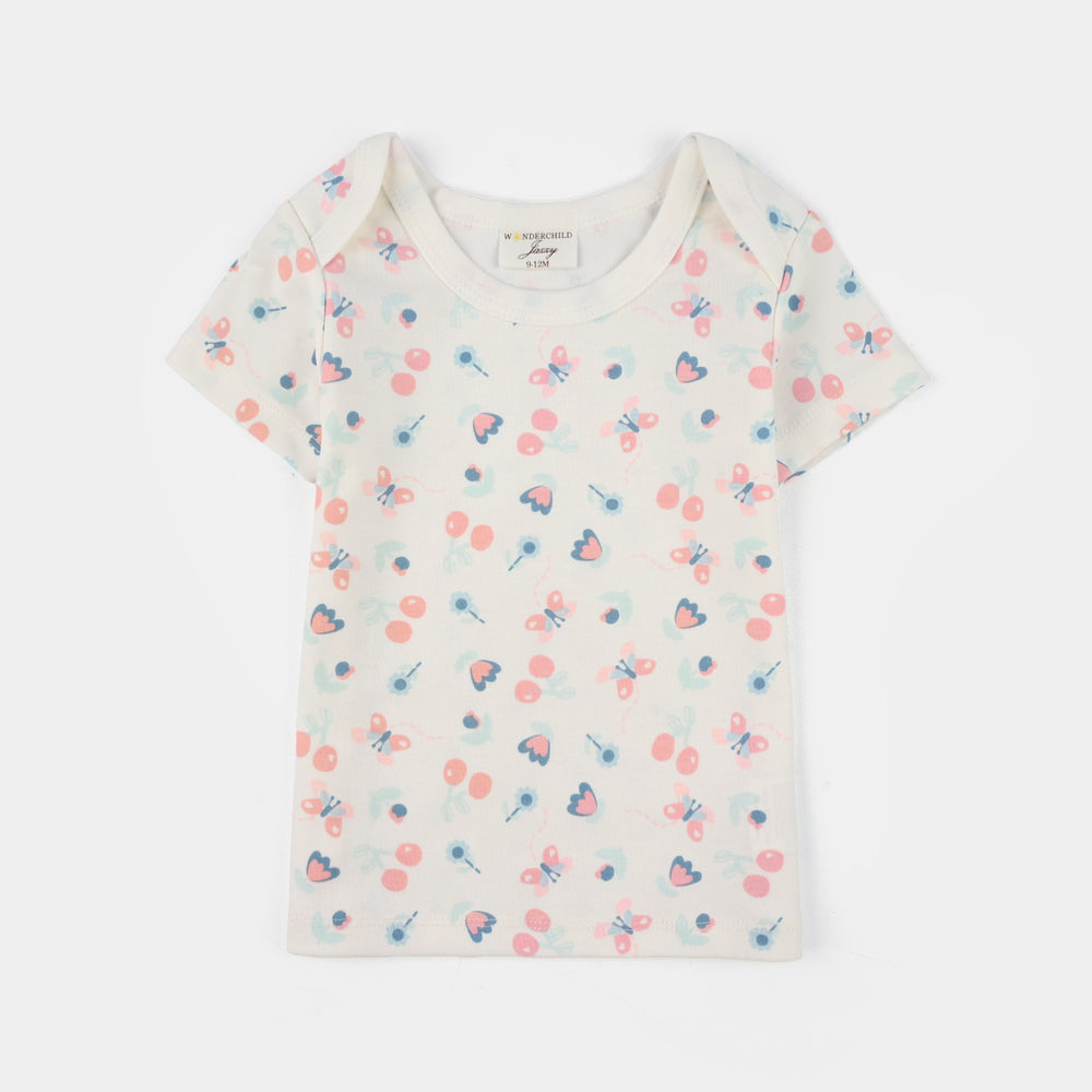 Infant Girls Jersey Terry 3Pc Suit - Pink