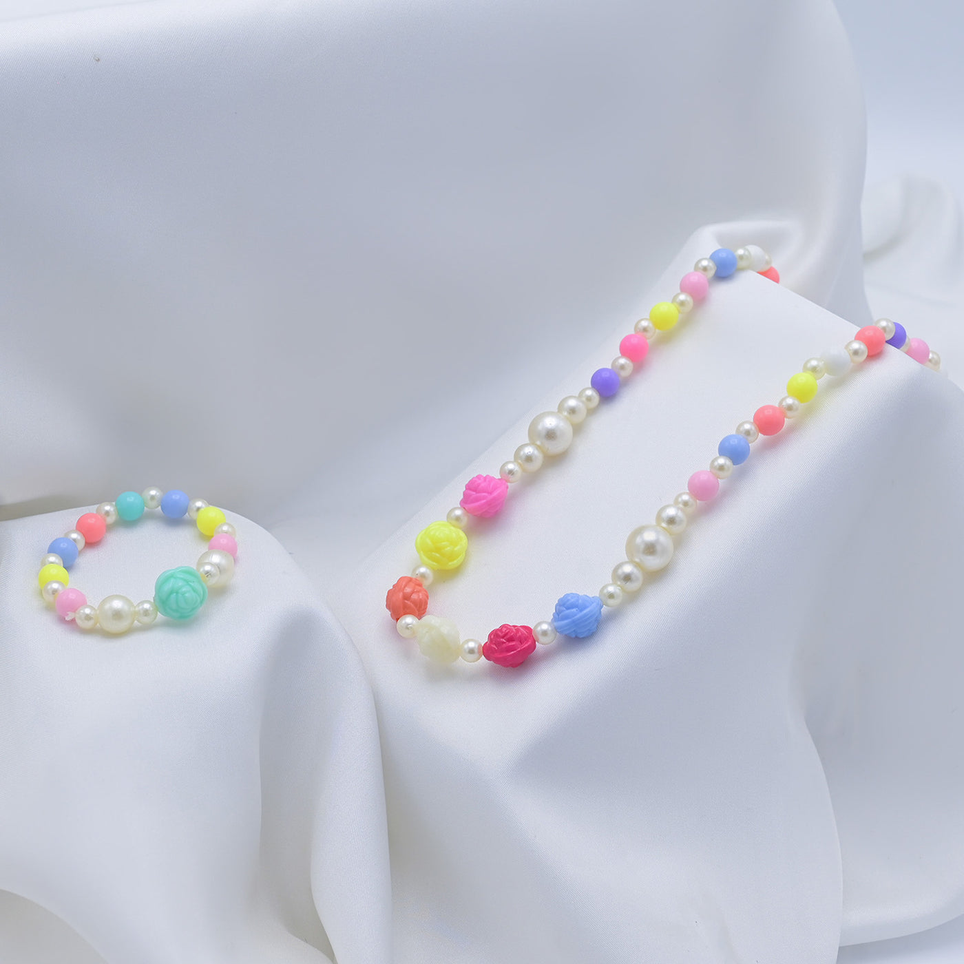 Elegant Beaded Necklace & Bracelet For Girls