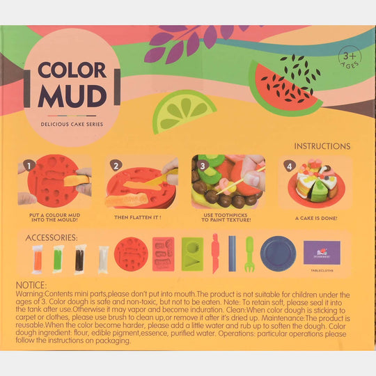DIY Color Cake Play Dough Set for Kids