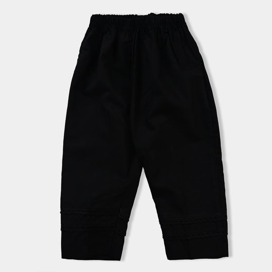 Infant Girls Cotton Trouser -BLACK