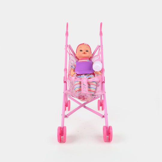 Baby Doll with Stroller & Feeder with Sound