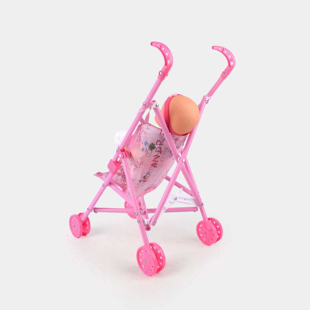 Baby Doll with Stroller & Feeder with Sound