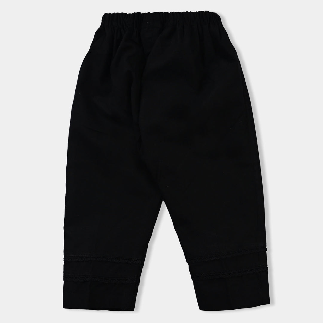 Infant Girls Cotton Trouser -BLACK