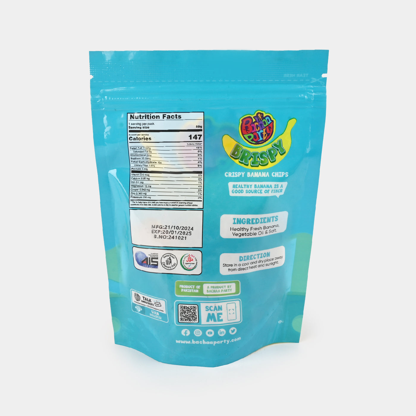 Brispy Banana Chips Salty 50g