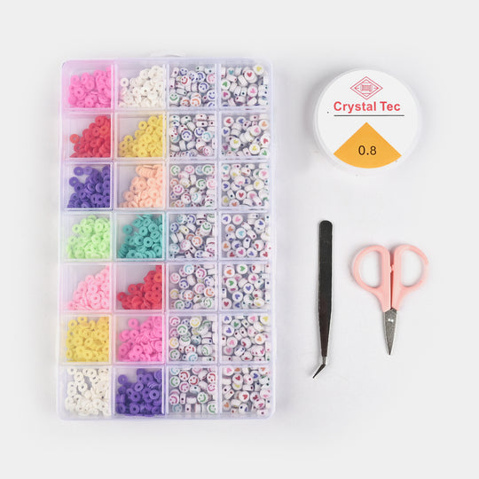 Girls Beads Set For Creative Play With Scissor