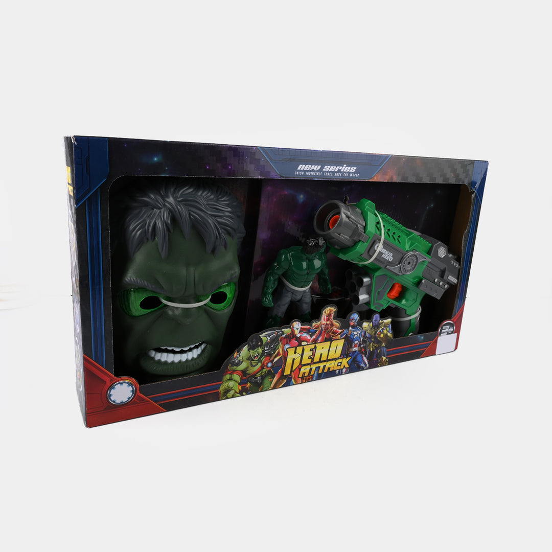 Blaster Target Toy with Hero Character & Mask