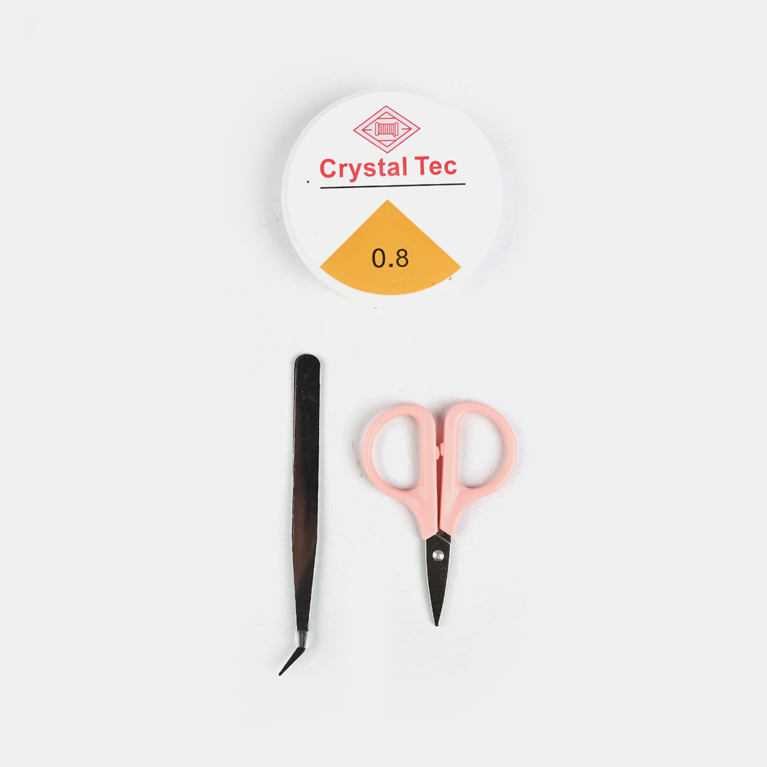 Girls Beads Set For Creative Play With Scissor