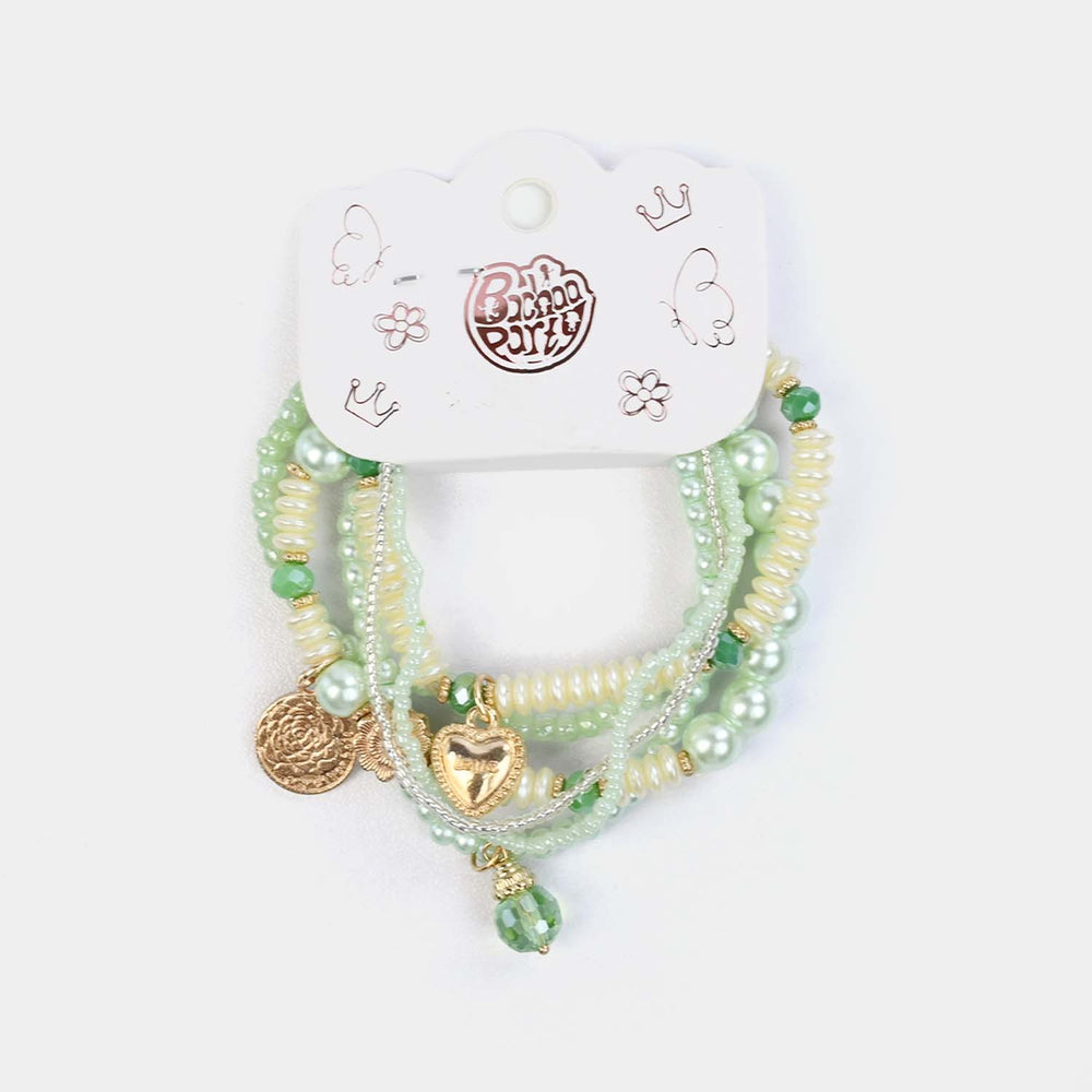Fancy Crystal Beaded Bracelet for Girls