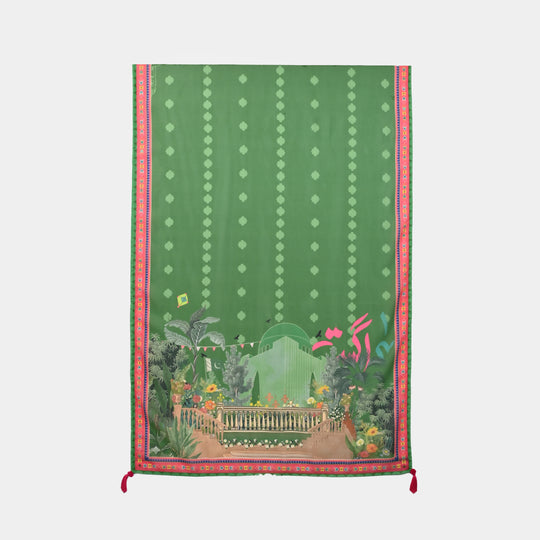 Girls Azadi Chiffon Dupatta – Green