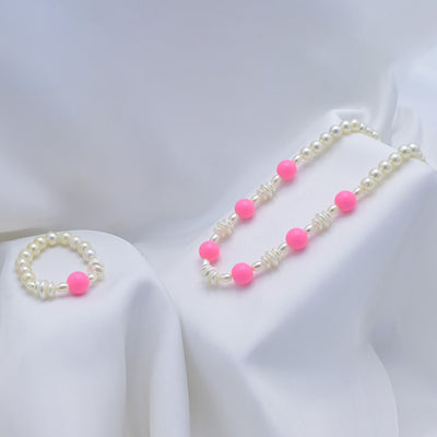 Elegant Beaded Necklace & Bracelet For Girls