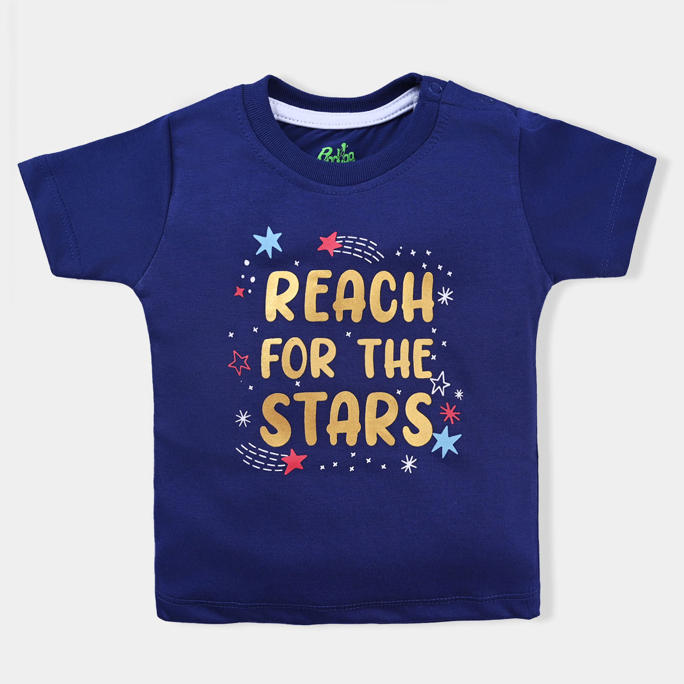 Infant Boys Cotton Jersey Knitted Night Suit Reach Stars | Navy Blue