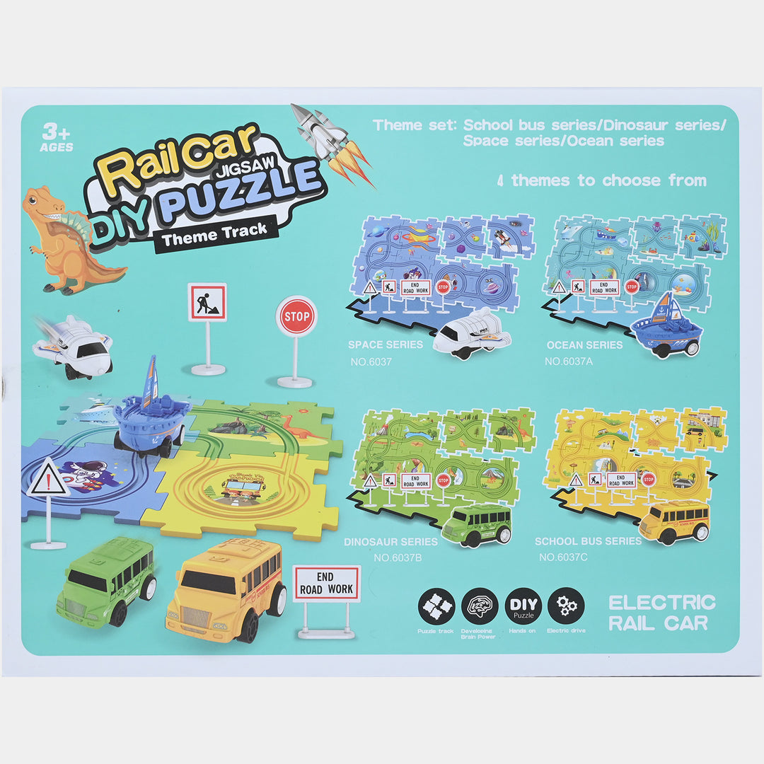 Rail Car Jigsaw DIY Puzzle Theme Track Set