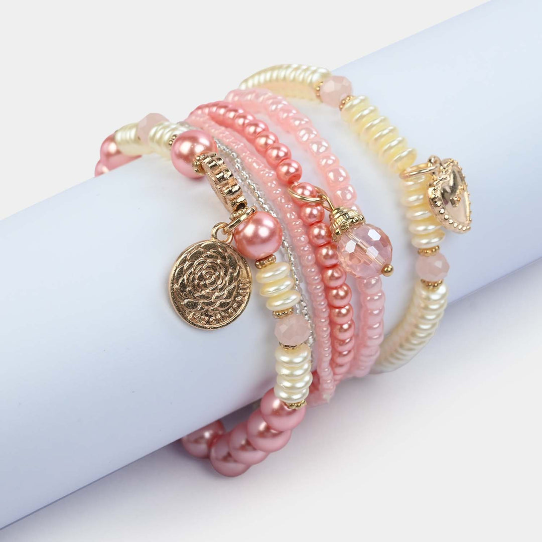 Fancy Crystal Beaded Bracelet for Girls