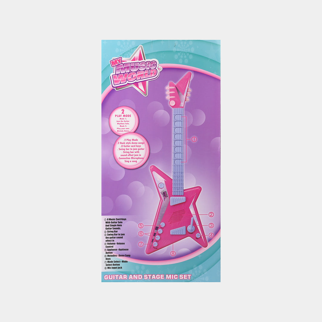 Guitar & Stage Microphone Set for Kids