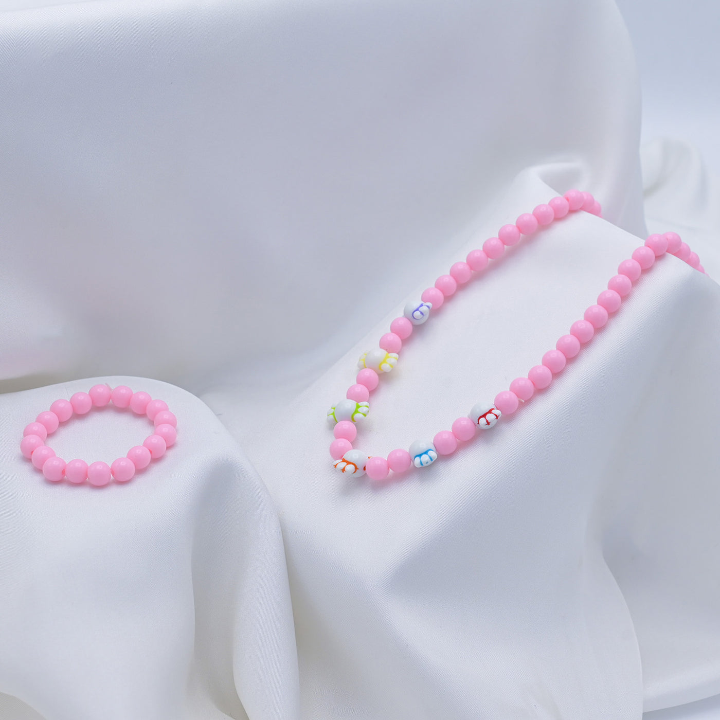 Elegant Beaded Necklace & Bracelet For Girls