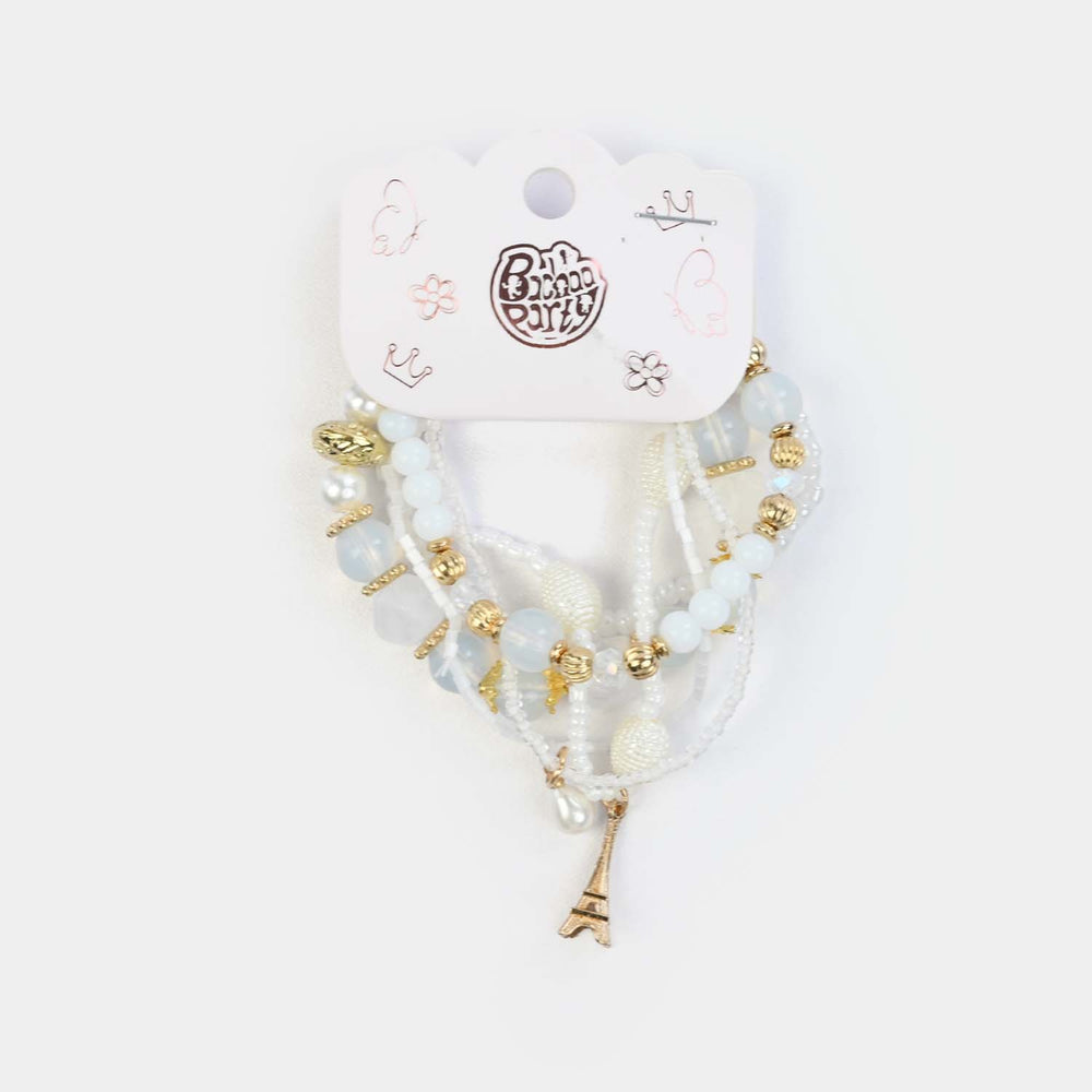 Fancy Crystal Beaded Bracelet for Girls