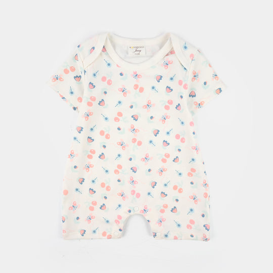 Infant Girls Jersey Terry 3Pc Suit - White