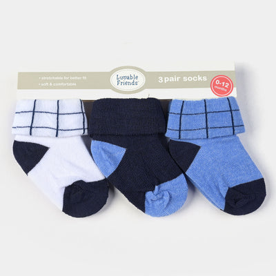 INFANT BABY 3 PAIR SOCKS | 0-12M