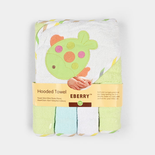 Baby Bath Towel + 4PCs Face Towel