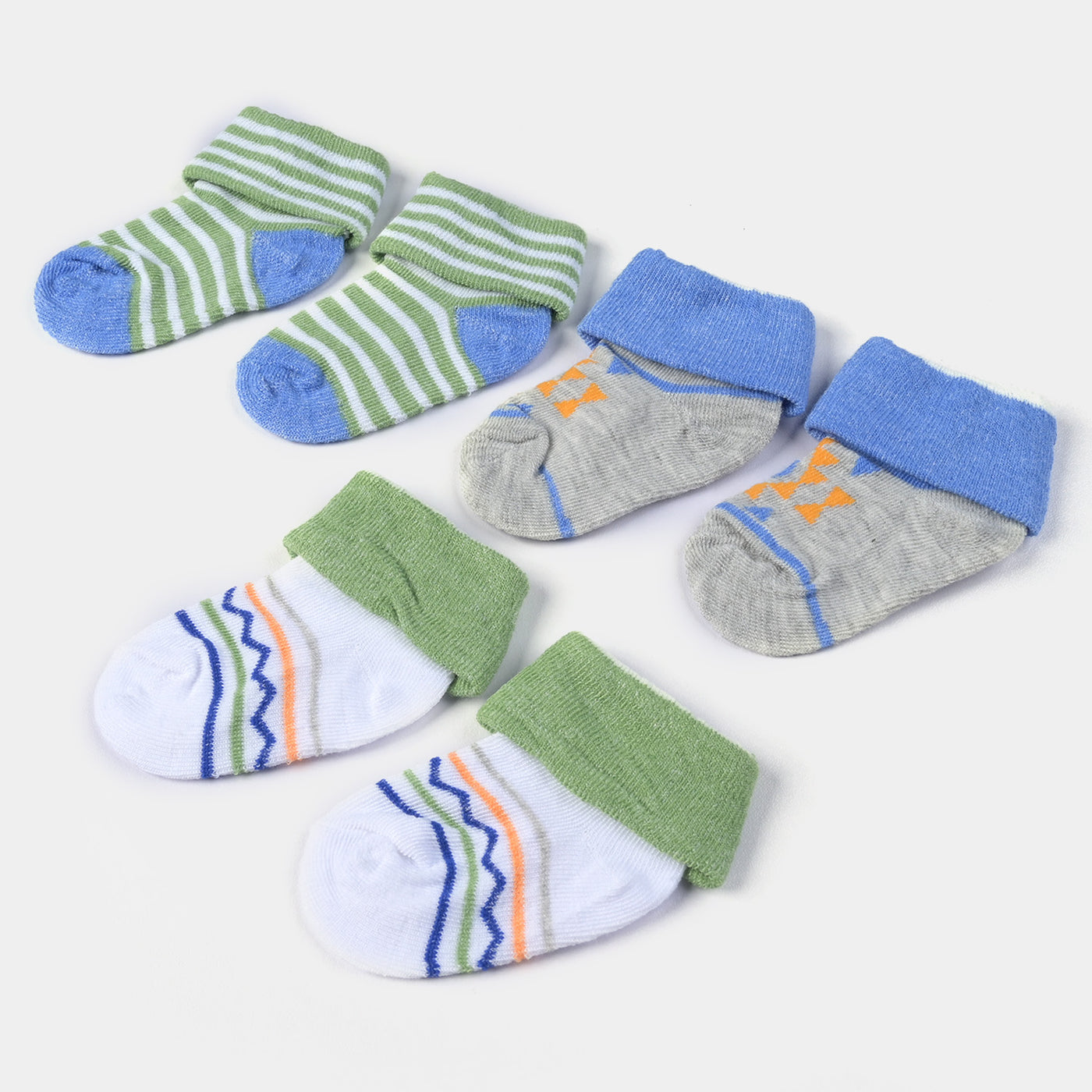 INFANT BABY 3 PAIR SOCKS | 0-12M