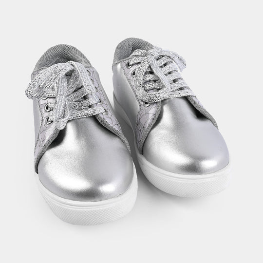 Girls Sneakers 40-119-SILVER