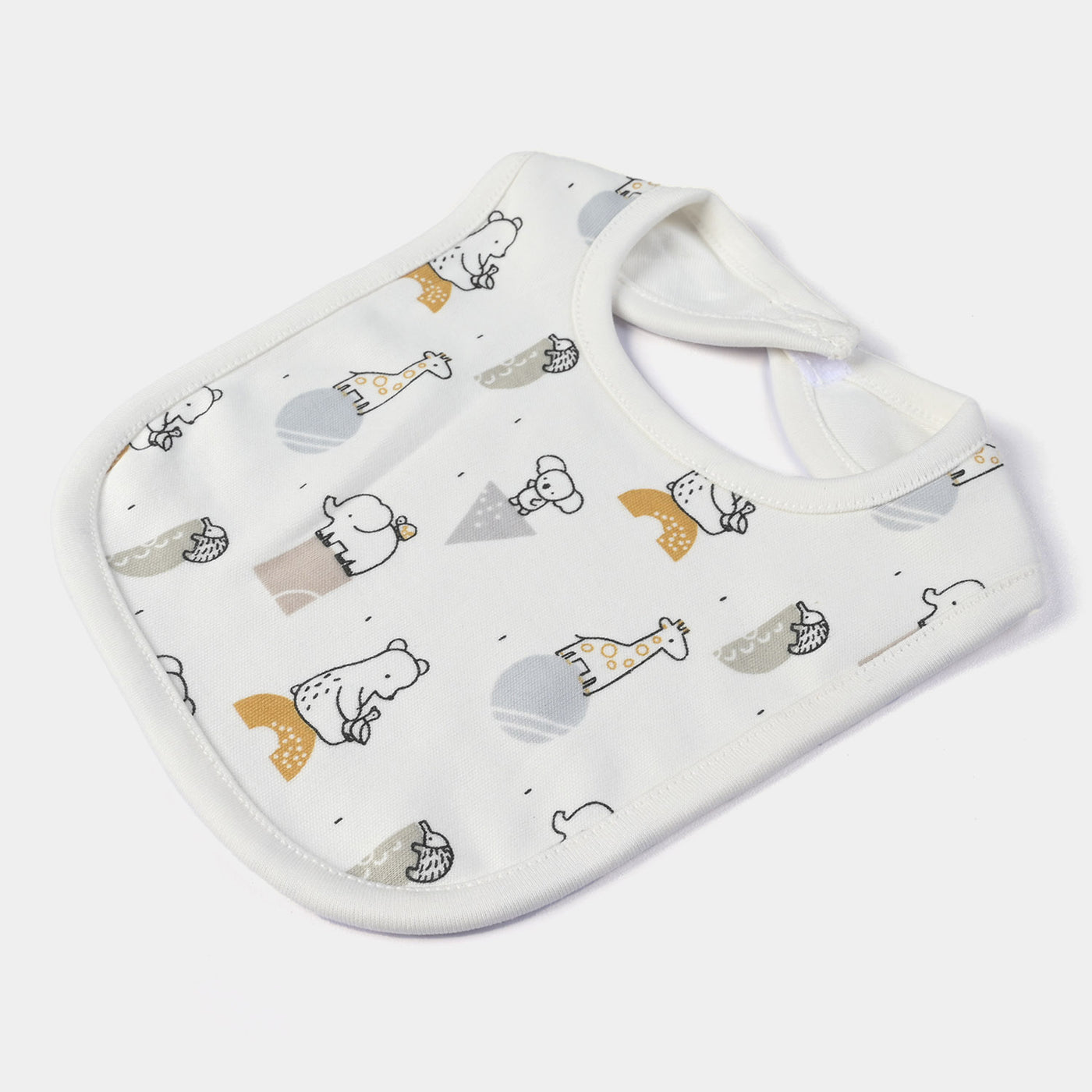 Animals Printed Baby Bibs/Apron | White