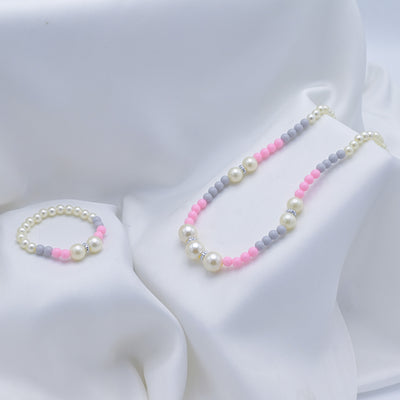 Elegant Beaded Necklace & Bracelet For Girls