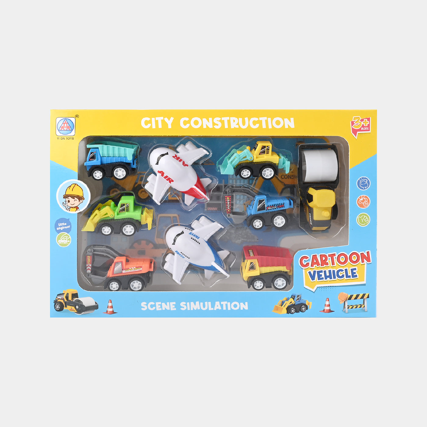 Exciting Vehicle Set | 9Pcs For Kids