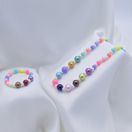 Elegant Beaded Necklace & Bracelet For Girls