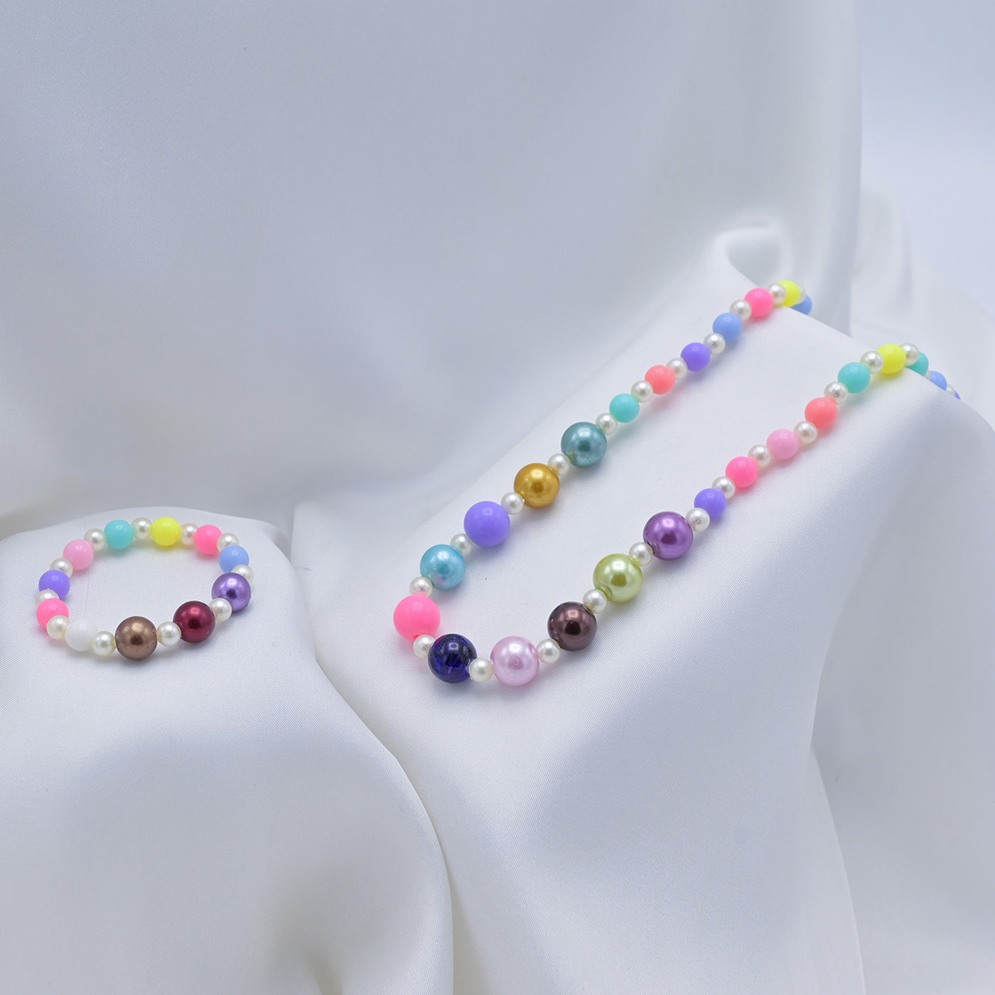 Elegant Beaded Necklace & Bracelet For Girls