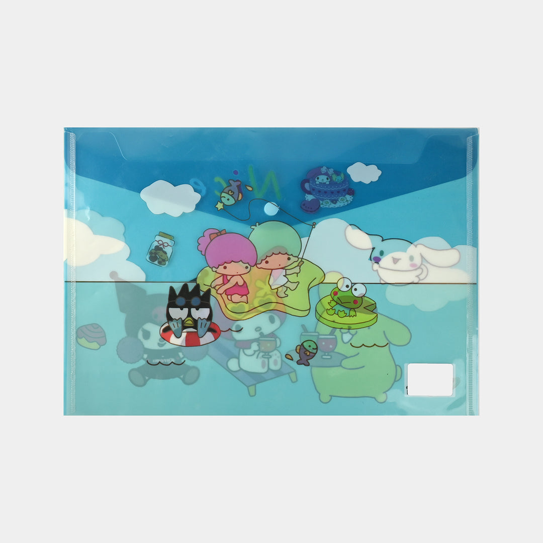 Clear Bag Button File Plastic Folder