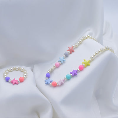 Elegant Beaded Necklace & Bracelet For Girls