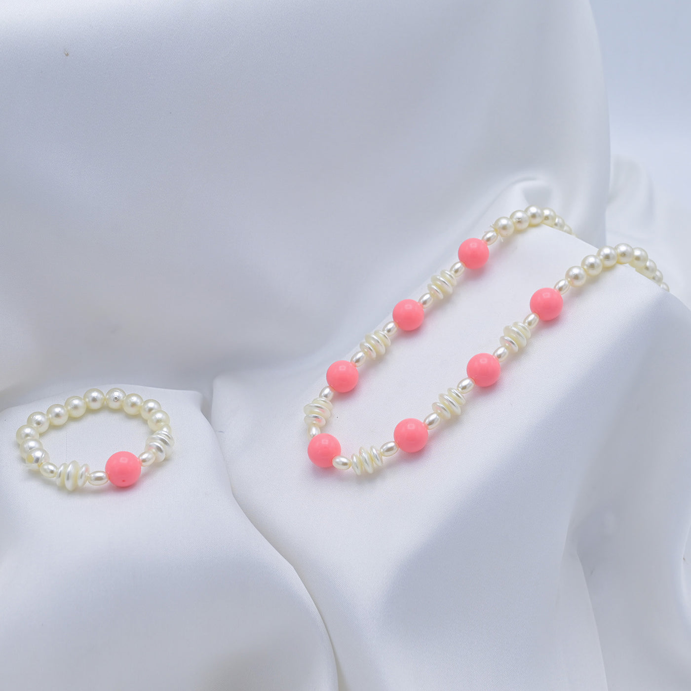 Elegant Beaded Necklace & Bracelet For Girls