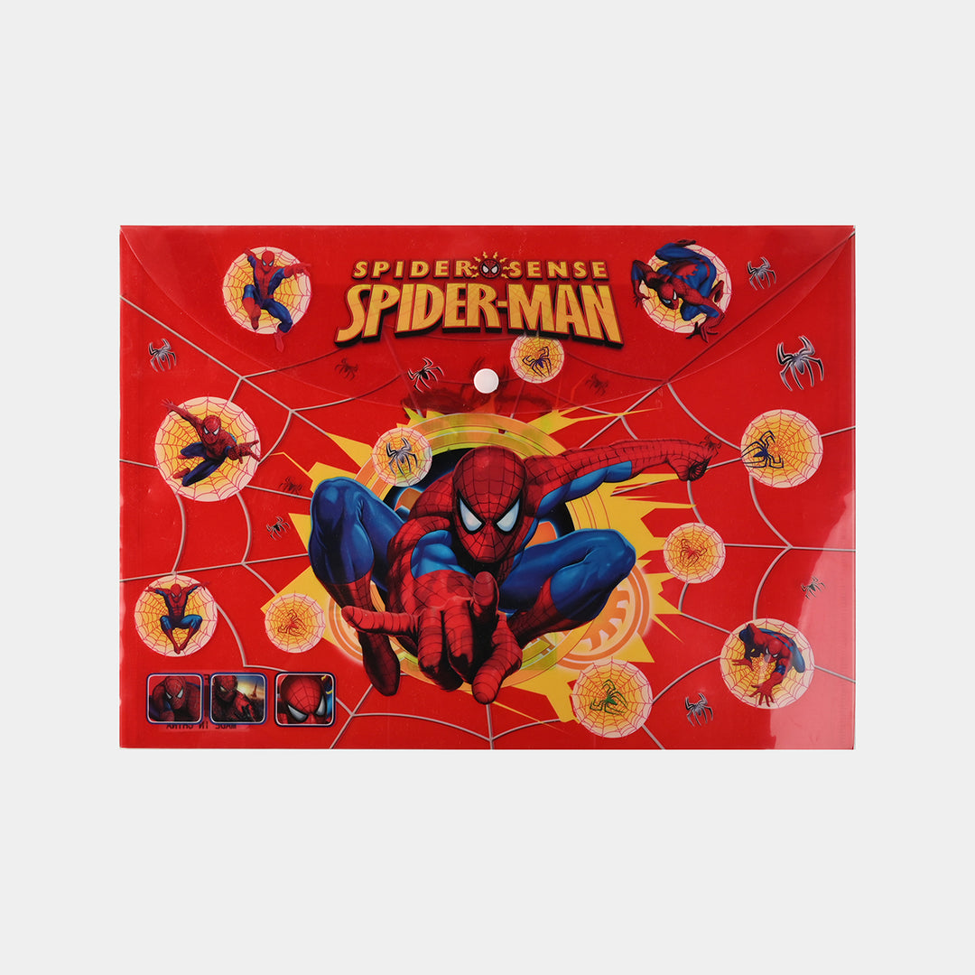 Clear Bag Button File Plastic Folder
