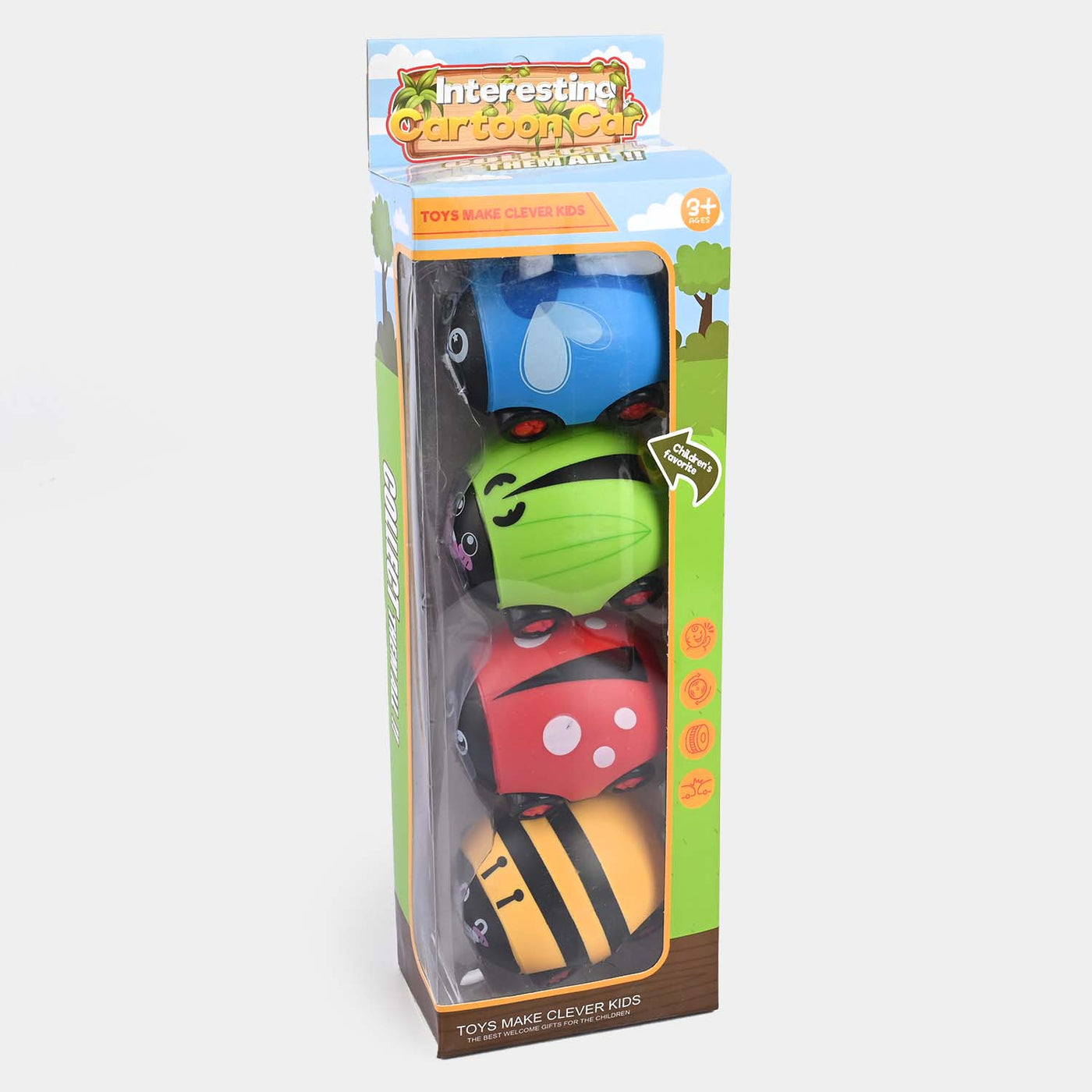 Pull Back Bee Car Set | 4PCs