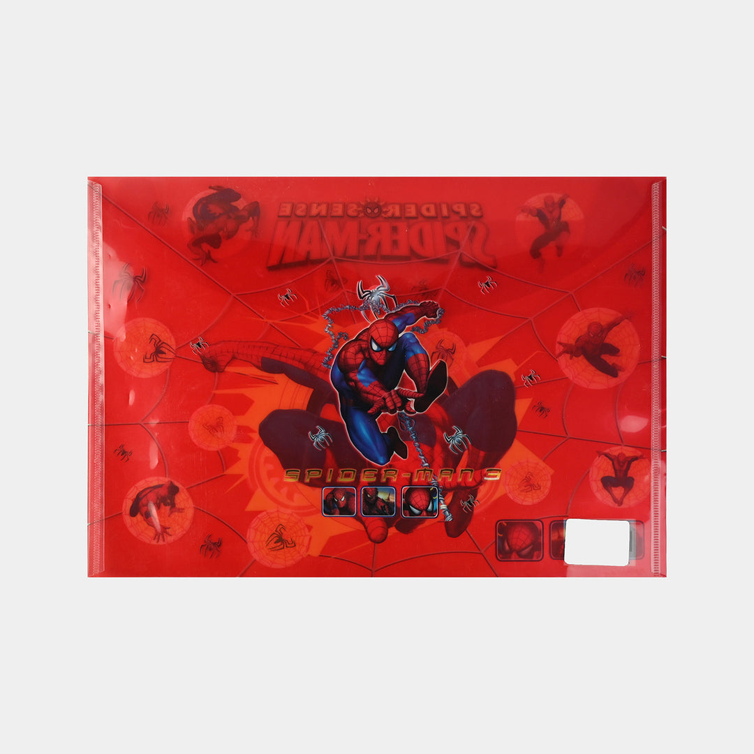 Clear Bag Button File Plastic Folder