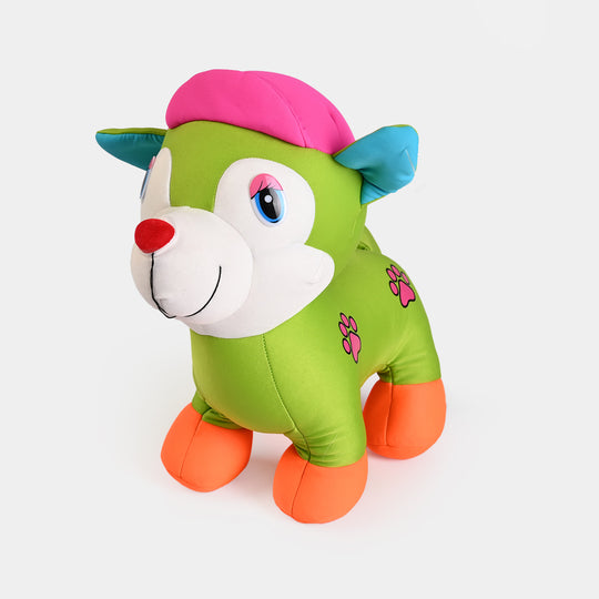 Soft Bean Cute Dog With Cap Toy - Yellow